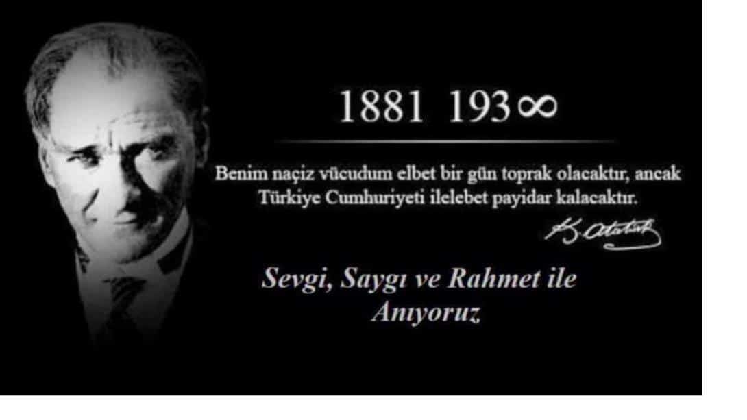 İlçe Millî Eğitim Müdürümüz İsa ŞİPAL'ın 10 Kasım Atatürk'ü Anma Günü Mesajı