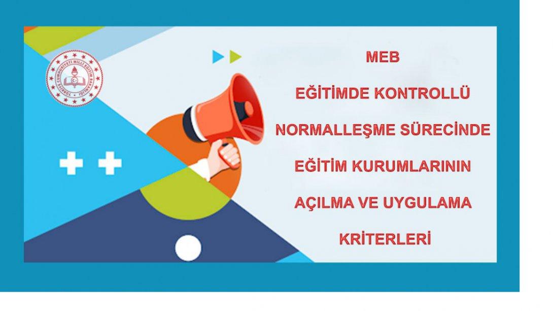 .:: YERİNDE KARAR SÜRECİNDE EĞİTİM KURUMLARININ AÇILMA VE UYGULAMA KRİTERLERİ ::.